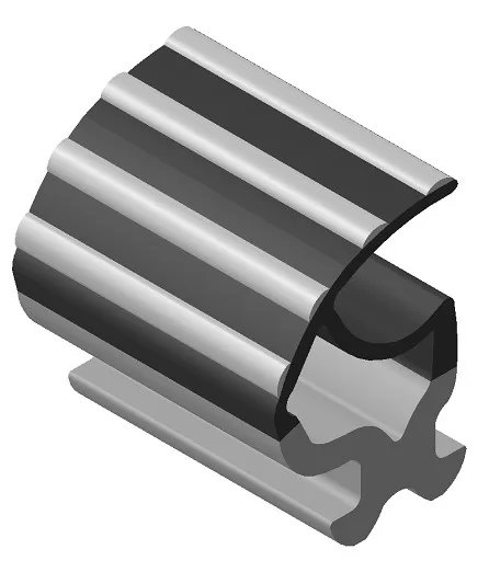 Triextruded thermoplastic